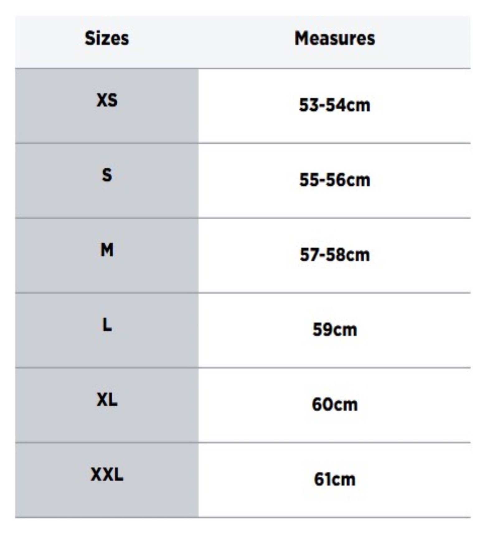 Airoh helmet size guide