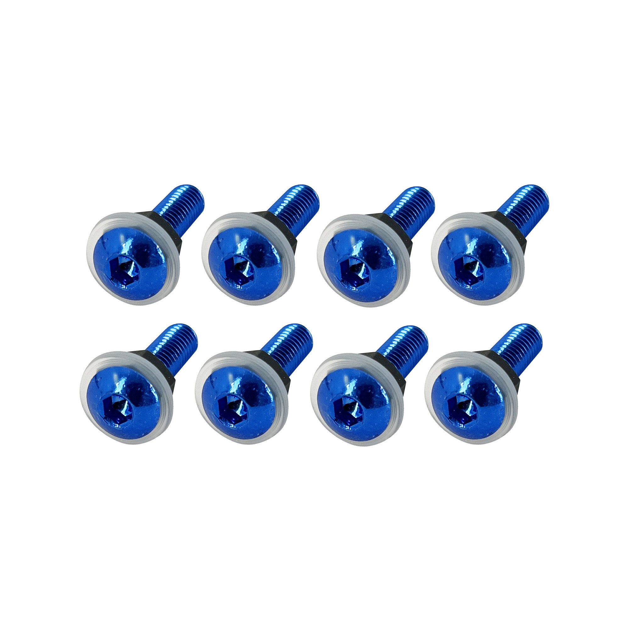 Bike It šrouby na plexištít, modré, 8ks