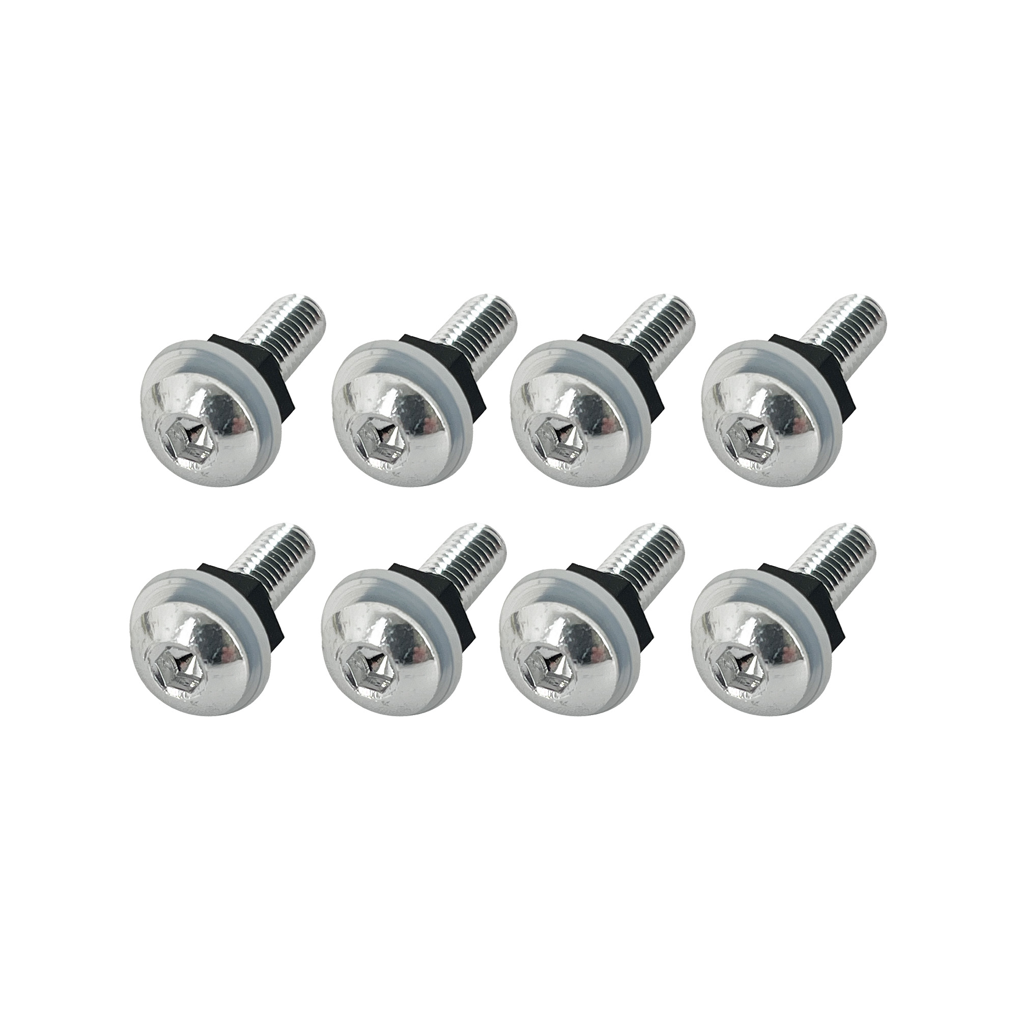 Bike It šrouby na plexištít, chromové, 8ks