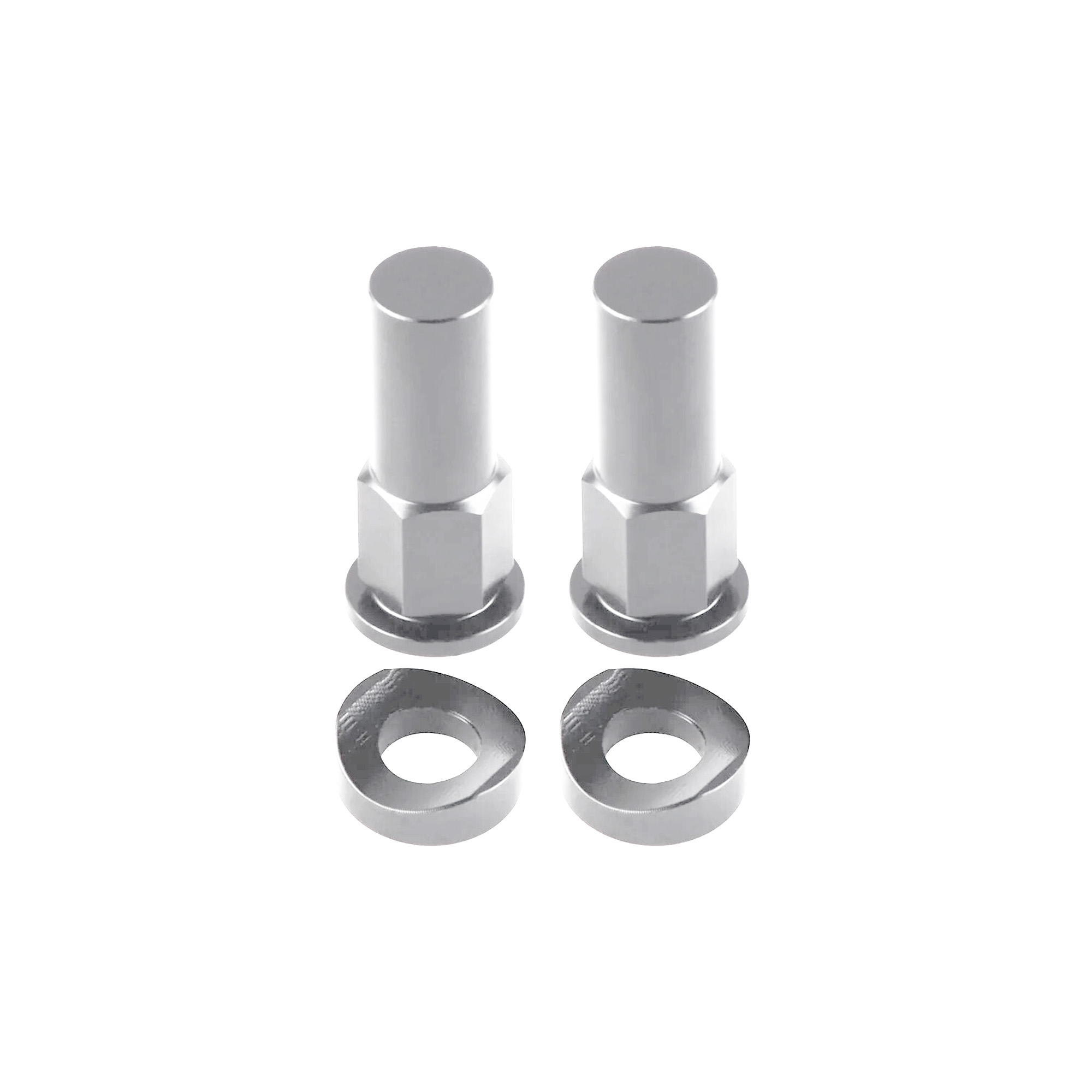 Bike To Silver Rim Lock Nut Kit