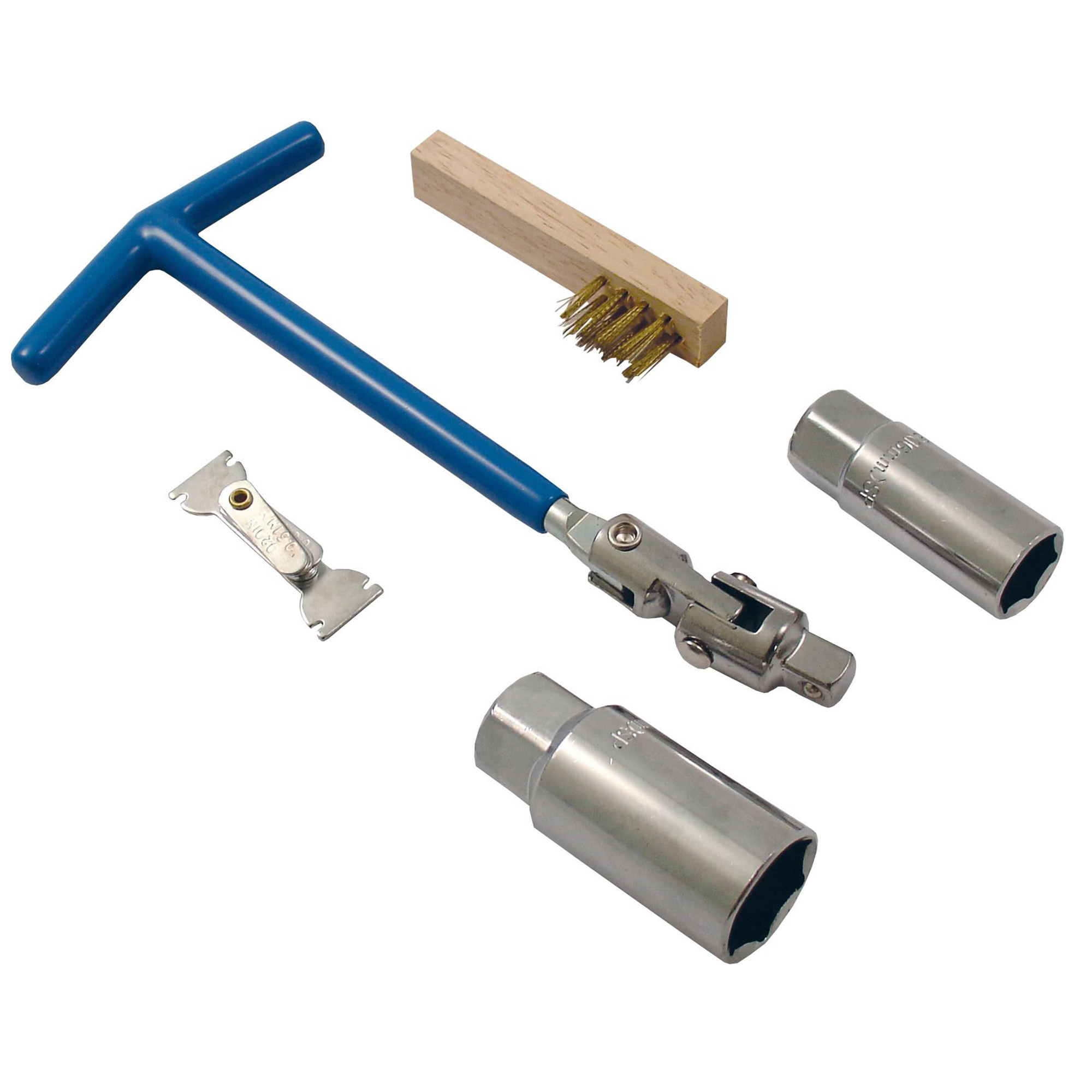 Bike To 5pc Zapalovací svíčka údržby Set Inc Brush A Gauge