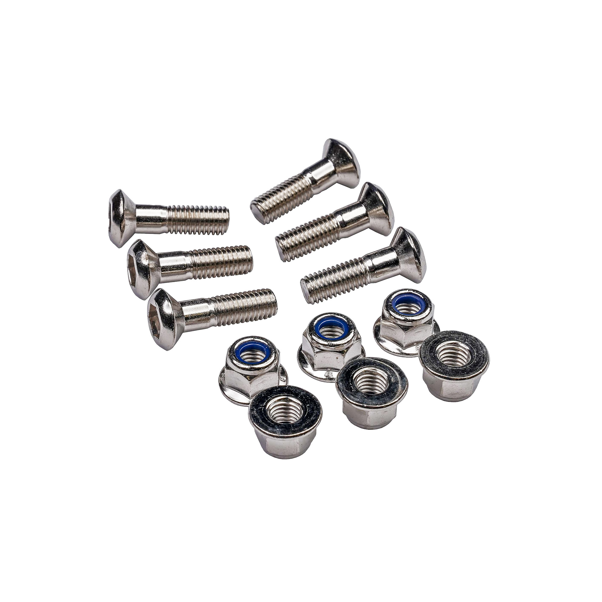 Bike to kolečko Bolt / Nut Kit M8 * 25 mm 1,25 Pitch (6ks) Chromoly Bolt uhlíková ocel Matice