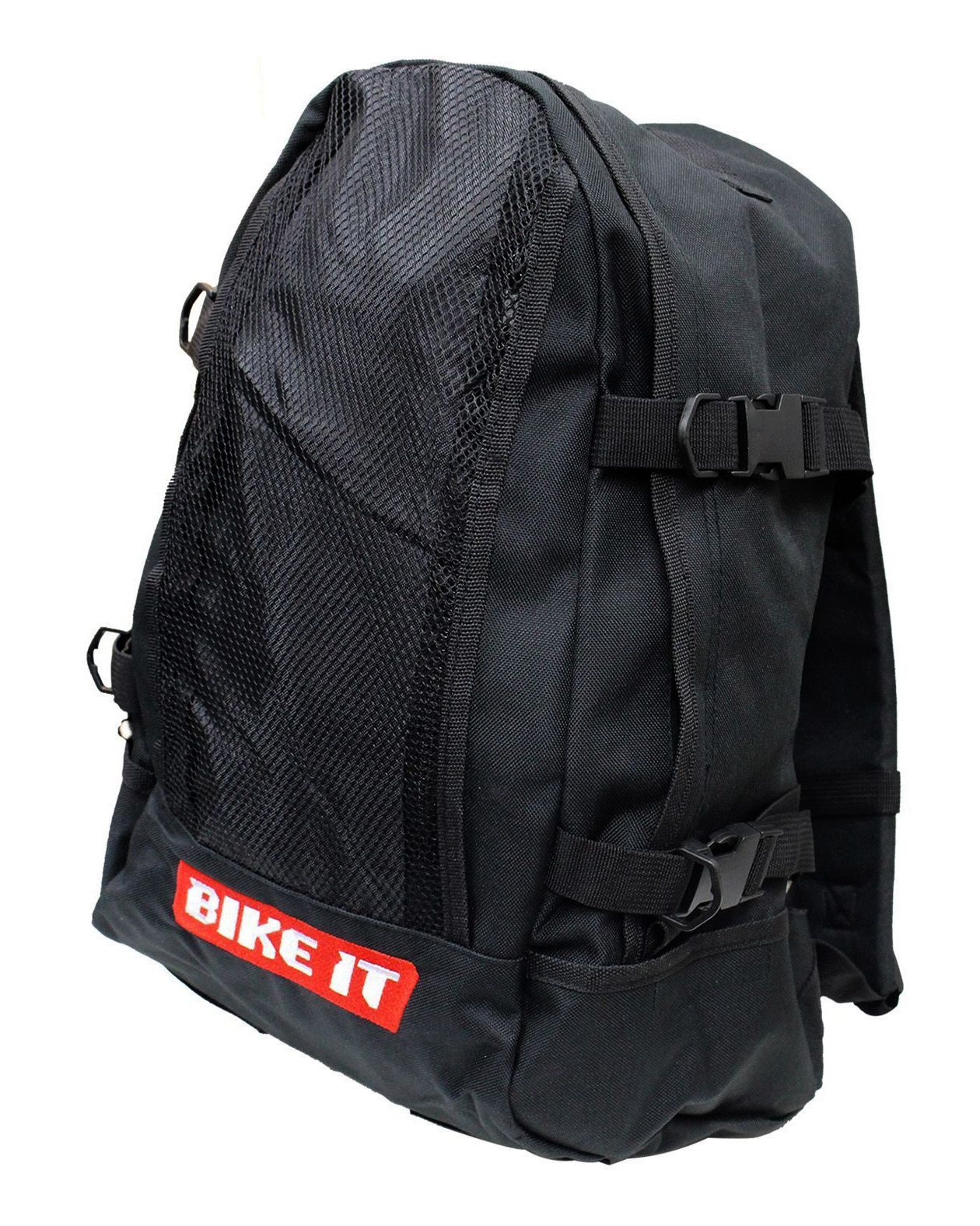 Rucksack with waist outlet strap