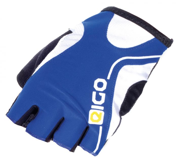 blue cycling mitts