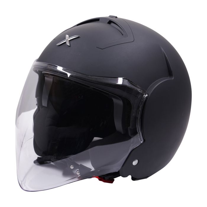 Casque de moto à face ouverte Axor Striker - Noir mat